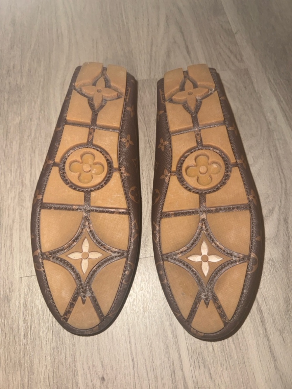 Louis Vuitton Brown Monogram Men's Driving Loafers - Picture 7 of 9